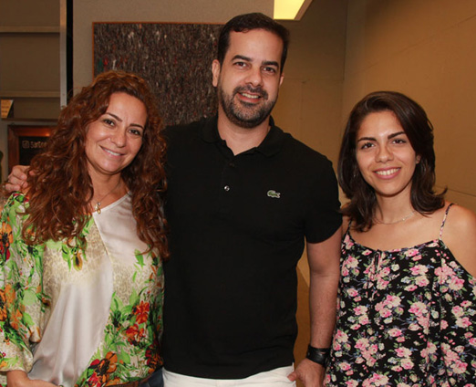 Thaylla Baptista, Zênio Farias e Andrea Martins