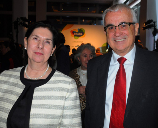 Lucia Maierá, vice-cônsul geral do Brasil em NY, e Tarcísio Gargioni, VP da Avianca Brasil