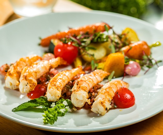 Camarão grelhado do MYK