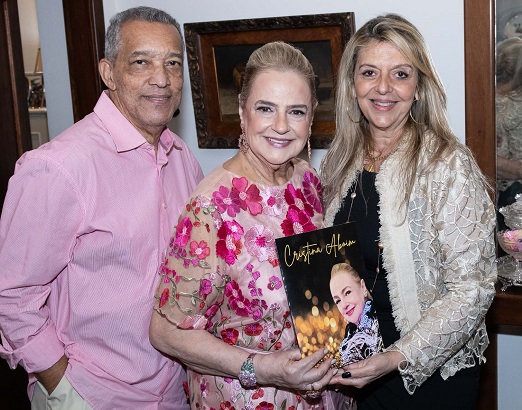 Cristina Aboim entre Amaro Leandro Barbosa e Leila Esposito
