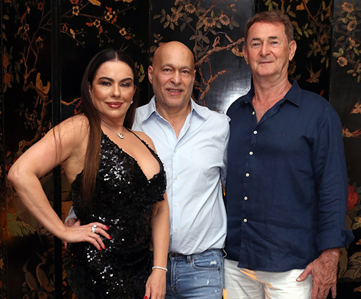 Luiz Xavier entre Ariadne Coelho e Luiz Saucha