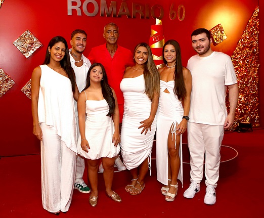 Isabella Faria, Romarinho, Ivy Faria, Romário, Monica Faria, Danielle Favato e Raphael Faria