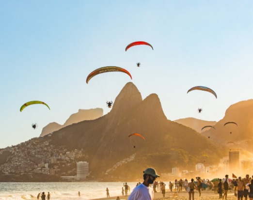 Paramotores para divulgar Rock in Rio